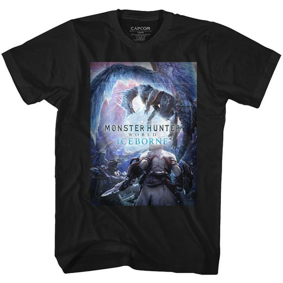 Monster Hunter Iceborn Keyart Black Adult T-Shirt