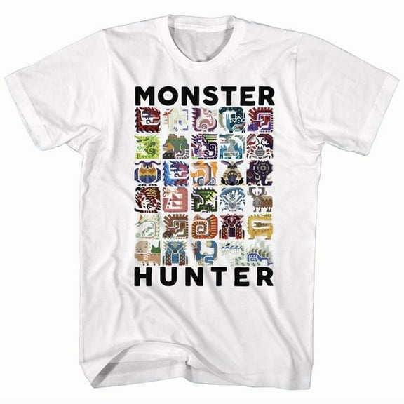 Monster Hunter Lets Hunt White Adult T-Shirt 5Xl