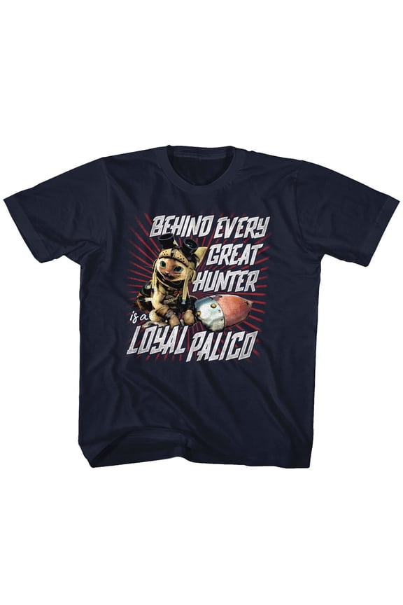 Monster Hunter Loyal Palico Navy Youth T-Shirt