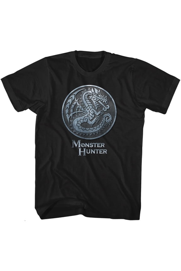 Monster Hunter Monster Emblem Black Adult T-Shirt