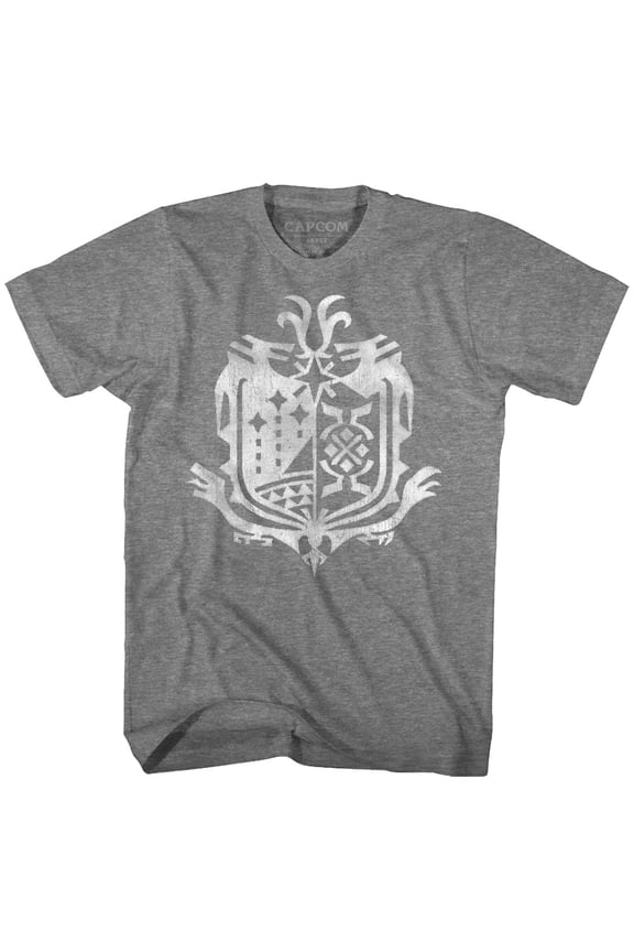Monster Hunter Weathered World Emblem Graphite T-Shirt