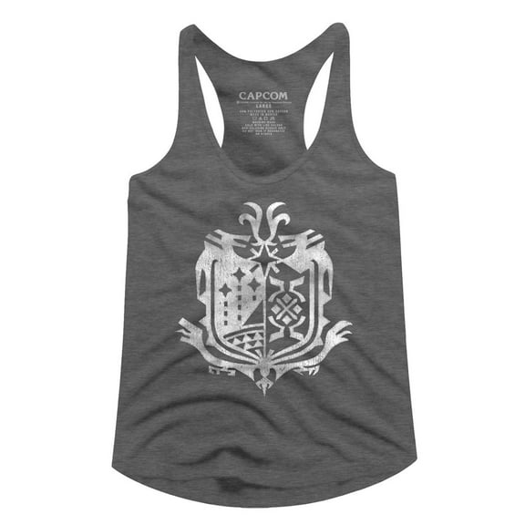 Monster Hunter Weathered World Emblem Women's Racerback Tank Top