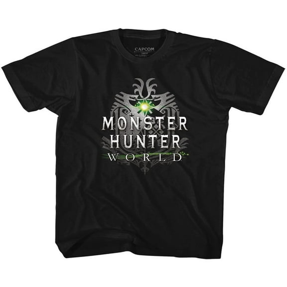 Monster Hunter World Logo Black Children's T-Shirt