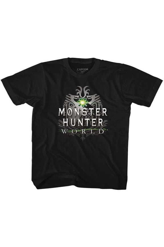 Monster Hunter World Logo Black Children's T-Shirt