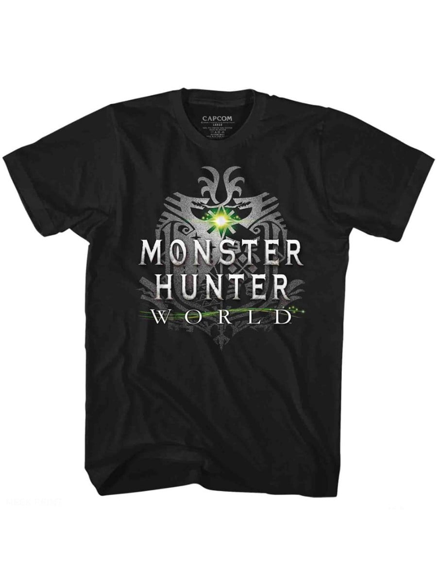 Monster Hunter World Video Game Hunt Black Adult T-Shirt Tee - Walmart.com