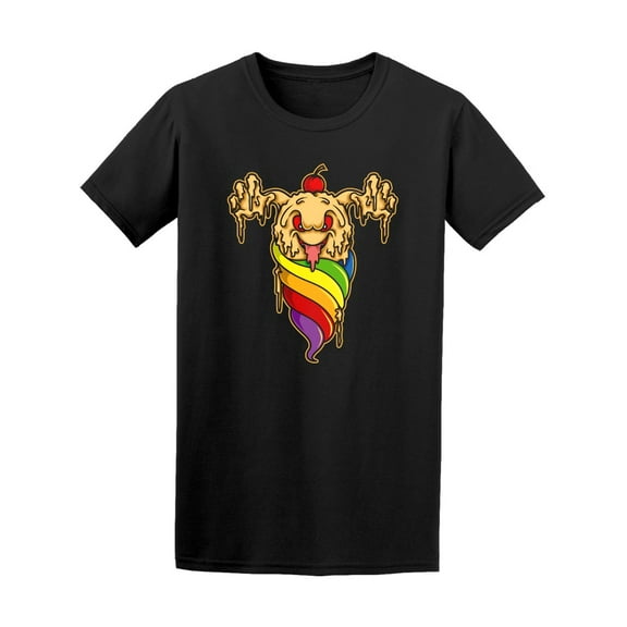 Monster Ice Cream Spooky Face  T-Shirt Men -Image by Shutterstock, Male Large