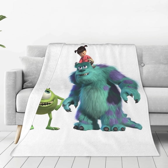 Monster Inc-1 (7) Throw Blanket Super Soft Flannel Fleece Blanket Lightweight Fluffy Plush Bed Blankets for Bedding Sofa and Travel
