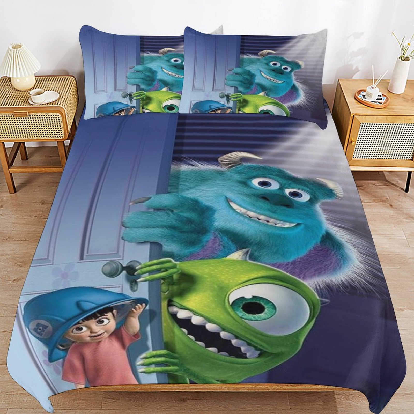 Monster Print Pattern Duvet Cover Bedding Set