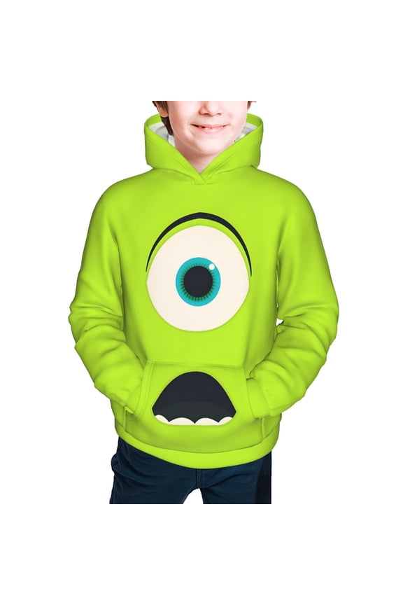 Monster Inc Girls Boys Graphic Hooded Sweatshirt Sizes 7-20 Pullover Sweatshirt Monster Inc Merch Gifts for Kids Teens
