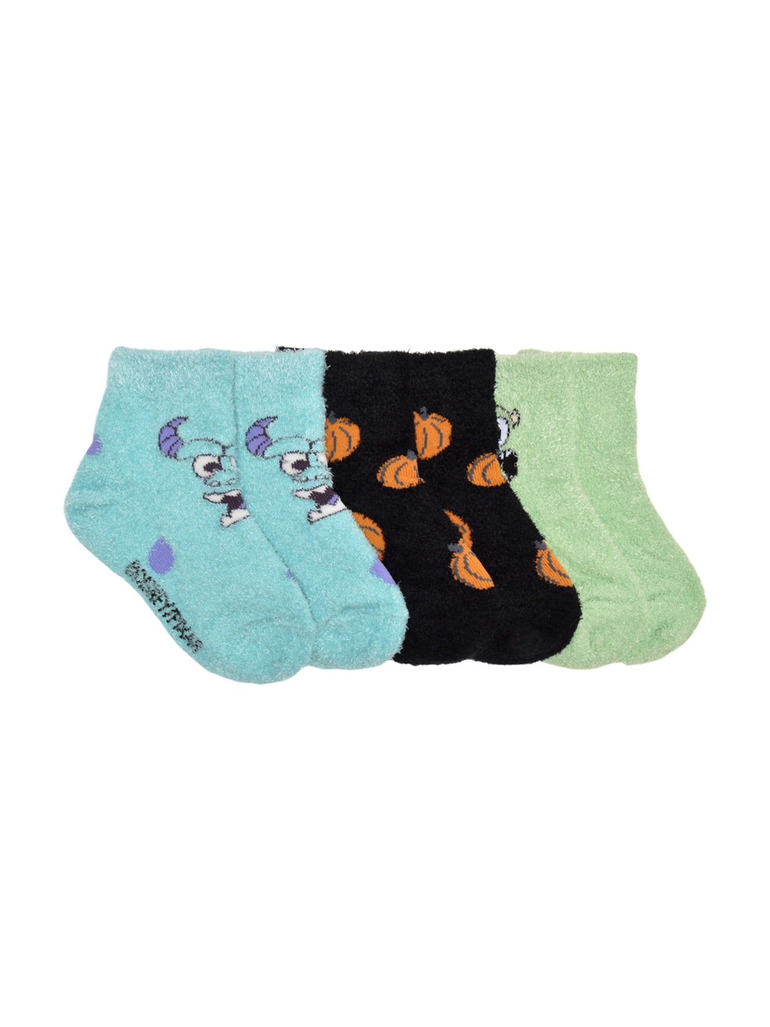 Character Halloween Cozy Quarter Socks, 3- Pack, Sizes 12M- 5T