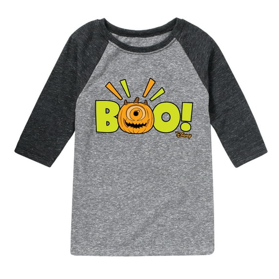 Monster Inc - Mike Wazowski Jack O' Latern - Toddler And Youth Raglan Graphic T-Shirt