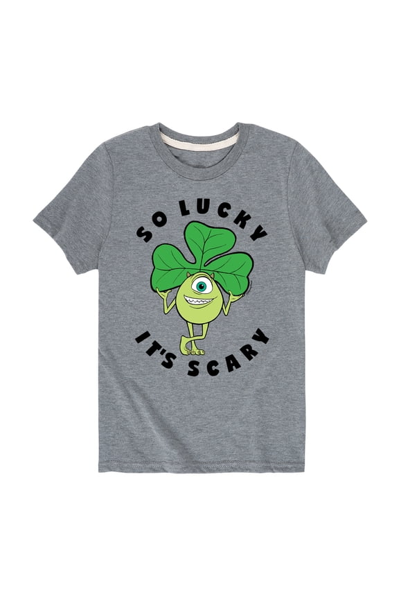 Monster Inc - So Lucky Its Scary - Toddler And Youth Short Sleeve Graphic T-Shirt