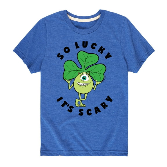 Monster Inc - So Lucky Its Scary - Toddler And Youth Short Sleeve Graphic T-Shirt