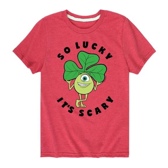 Monster Inc - So Lucky Its Scary - Toddler And Youth Short Sleeve Graphic T-Shirt