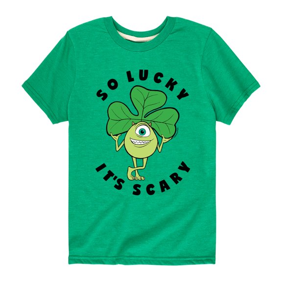 Monster Inc - So Lucky Its Scary - Toddler And Youth Short Sleeve Graphic T-Shirt