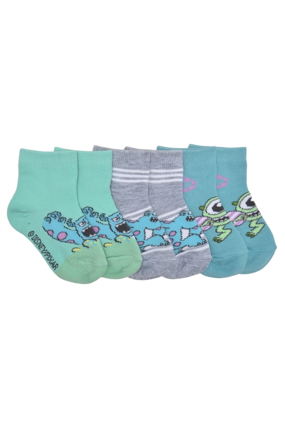 Monsters Inc. Unisex Toddler Ankle Easter Socks, 3-pack, Sizes 12M-5T