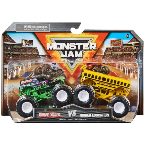 Monster Jam 1:64 Grave Digger Vs. Higher Education Monster Trucks