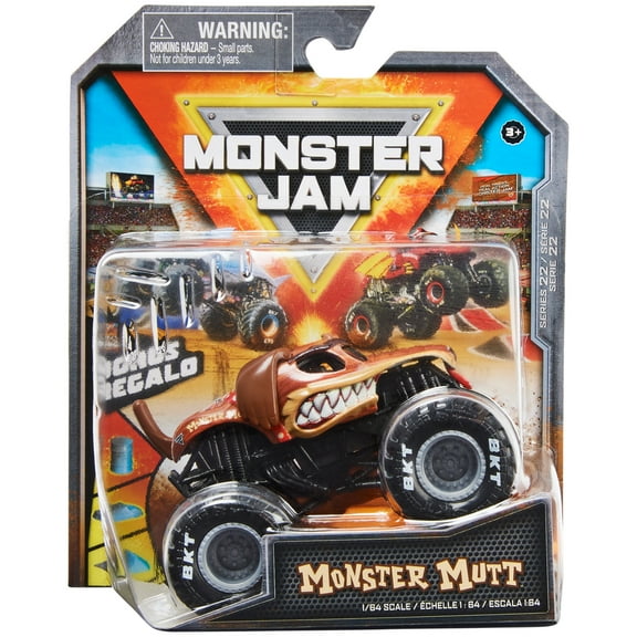Monster Jam 1:64 Monster Mutt Monster Truck, Ruff Crowd Series
