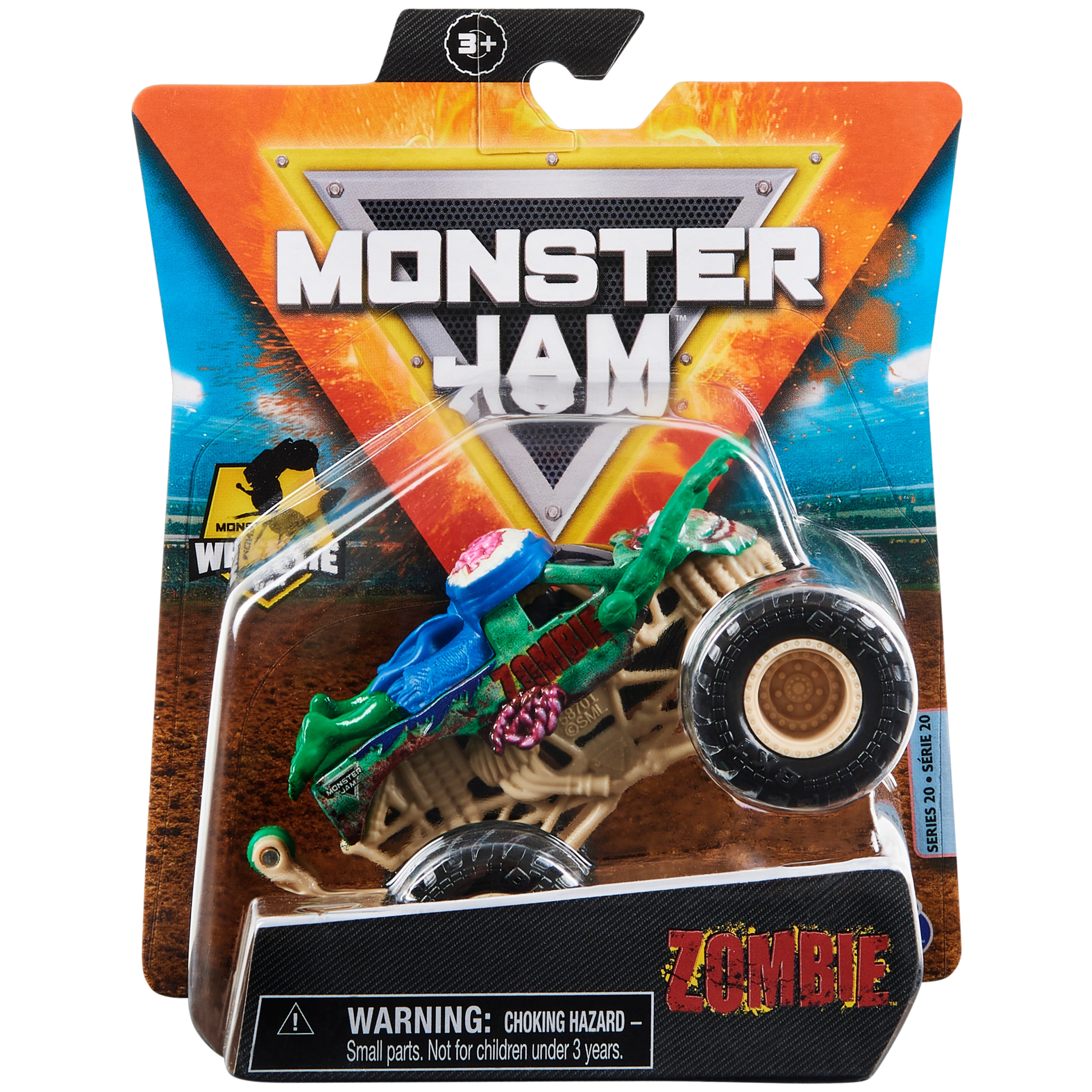 Monster ラババン モンスター Monster Jam 1:64 Scale Zombie Monster Truck, Bone Yard
