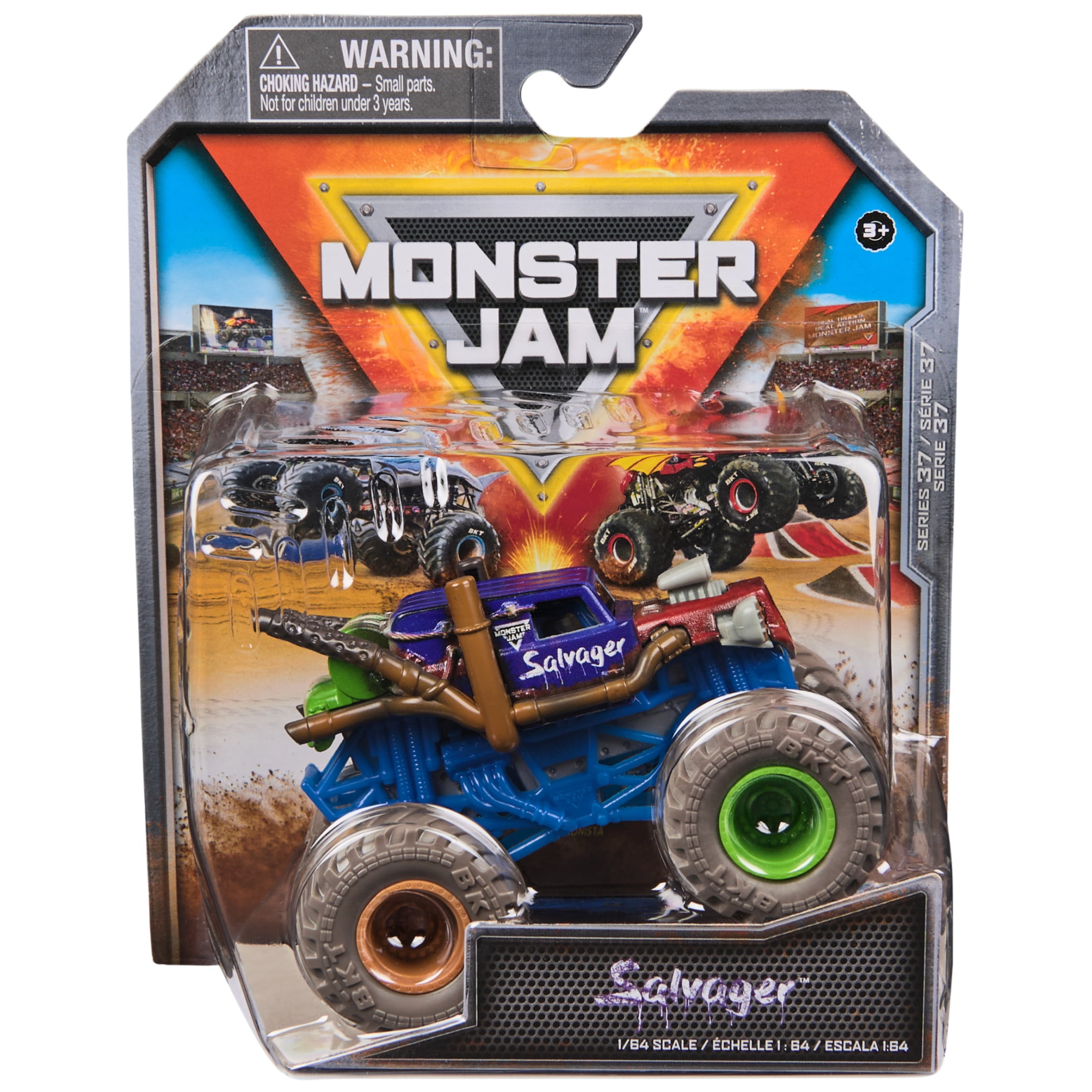 Monster Jam, Official Grave Digger Monster Truck, Die-Cast Vehicle, 1:64 Scale, Kids Toys for Boys Ages 3 and up