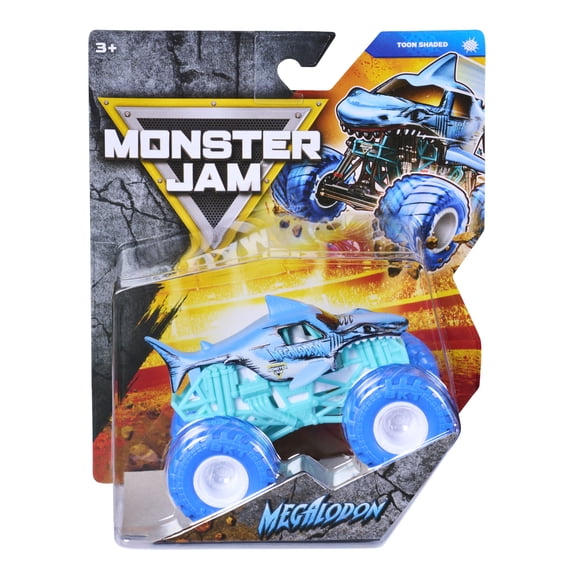 Monster Jam, Official Megalodon Monster Truck, Die-Cast Vehicle, 1:64 Scale, Kids Toys for Boys Ages 3 and up