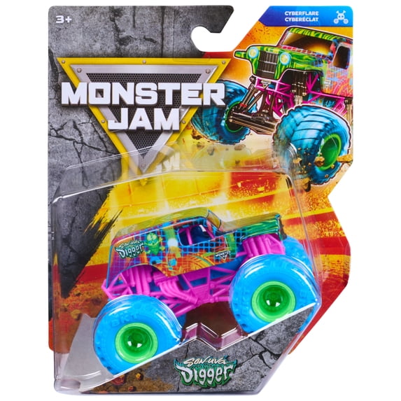 Monster Jam, Official Son-uva Digger Monster Truck, Die-Cast Vehicle, 1:64 Scale, Kids Toys for Boys Ages 3 and up