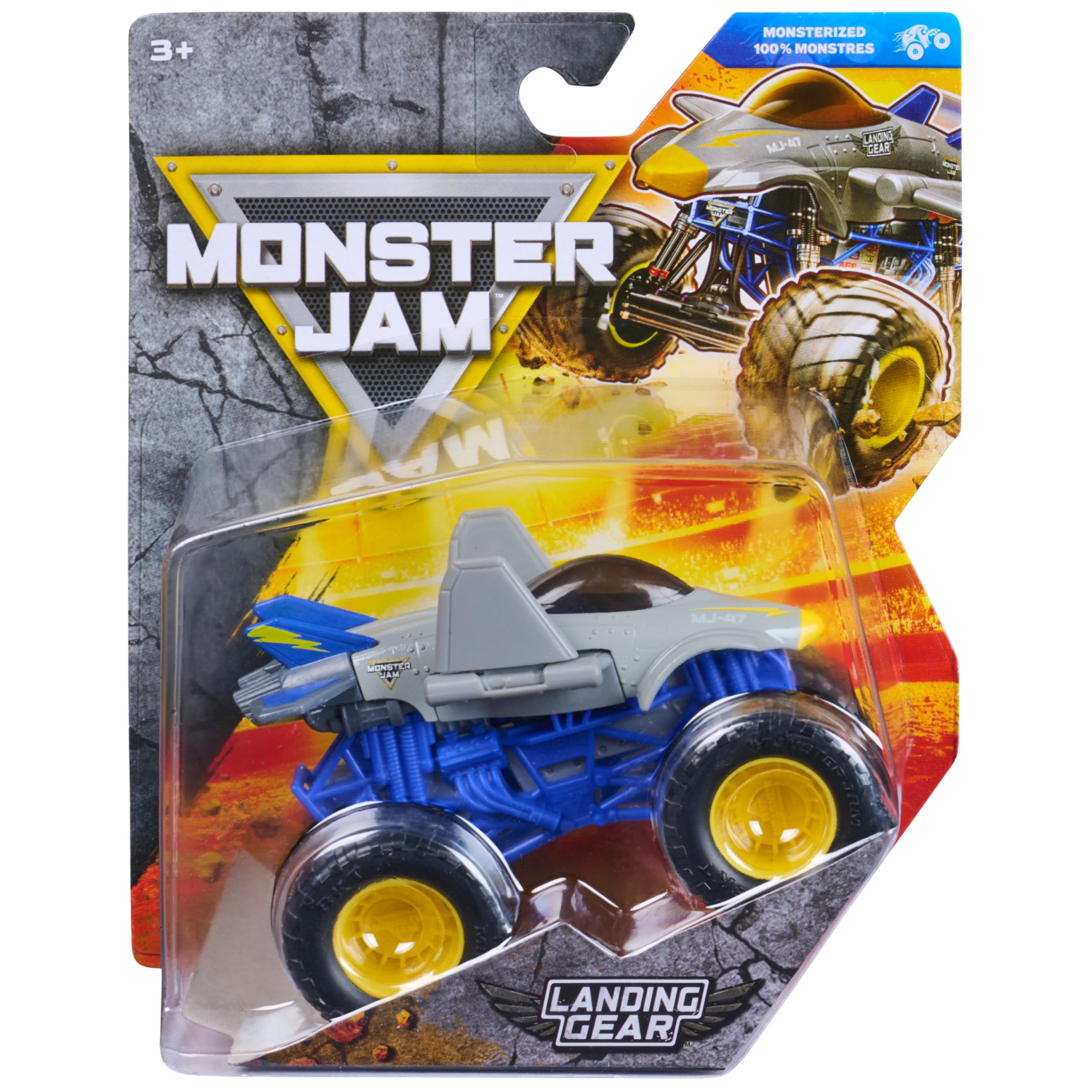 Monster Jam Jet Fighter 1:64 Scale Die-Cast Monster Truck for Kids 3 and up