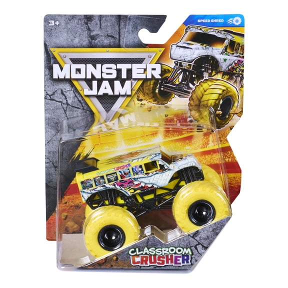 Monster Jam, Official Classroom Crusher Monster Truck, Die-Cast Vehicle, 1:64 Scale, Kids Toys for Boys Ages 3 and up