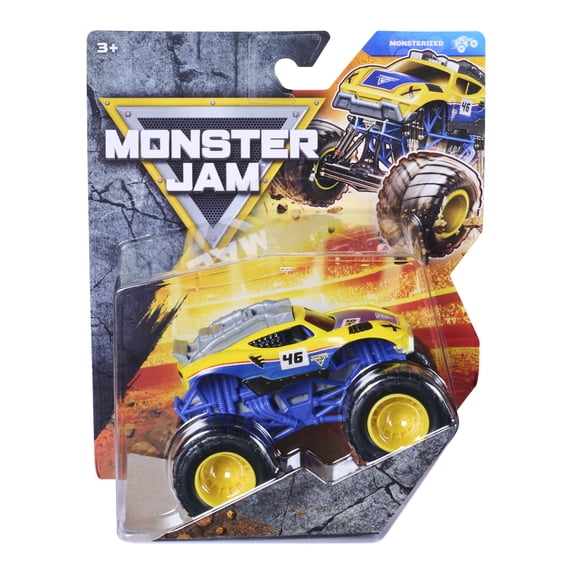 Monster Jam, Official Sports Car Monster Truck, Die-Cast Vehicle, 1:64 Scale, Kids Toys for Boys Ages 3 and up