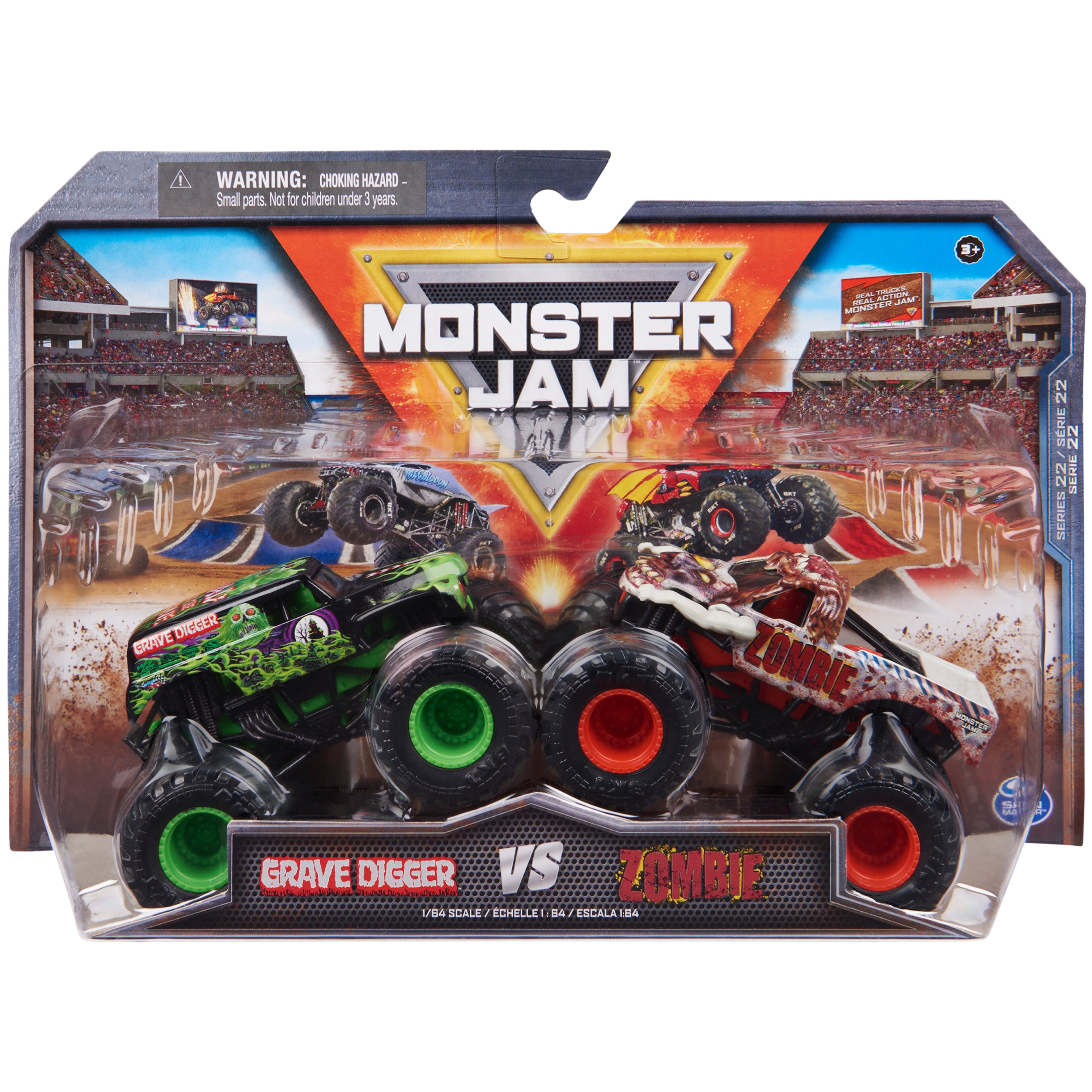 Monster Jam, Color-Changing Die-Cast Monster Trucks 2-Pack, 1:64 Scale  (Styles May Vary) - Walmart.com