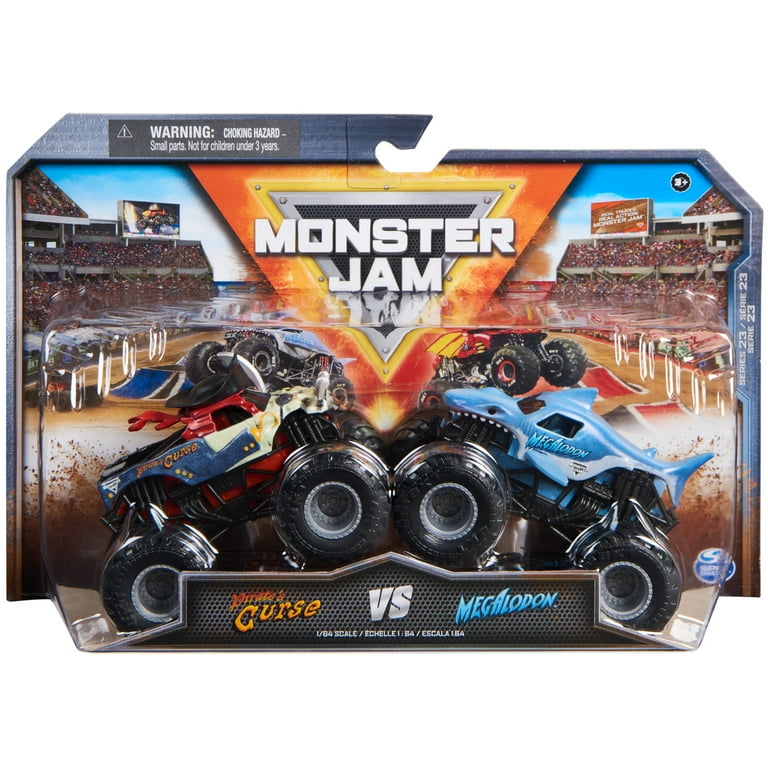 Monster Jam, Official Reveal The Steel 4-Pack of Color-Changing Die-Cast  Monster Trucks, 1:64 Scale