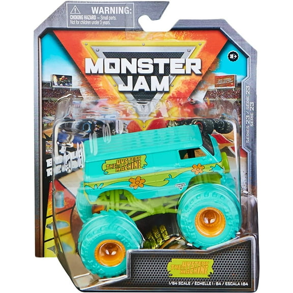 Monster Jam 2022 Spin Master 1:64 Diecast Truck with Bonus Accessory: Nitro Neon Mystery Machine