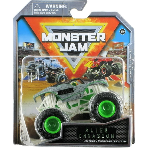Monster Jam 2023 Spin Master 1:64 Diecast Truck Series 31 Steel Reveal Alien Invasion