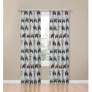 Monster Jam 4 Life 2 Panel Curtain Set. 84 Inch Long - Boys Bedroom Accessories