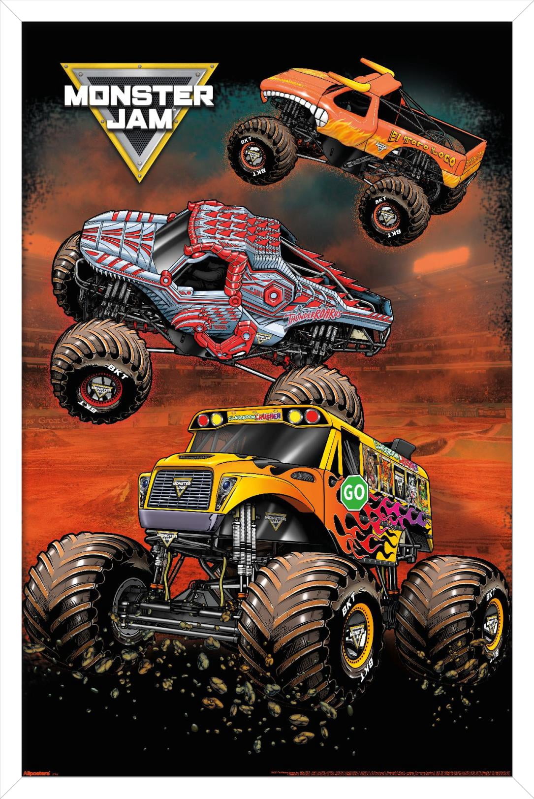 Monster Jam - Alien Invasion, Soldier Fortune, Whiplash Wall Poster, 22 ...