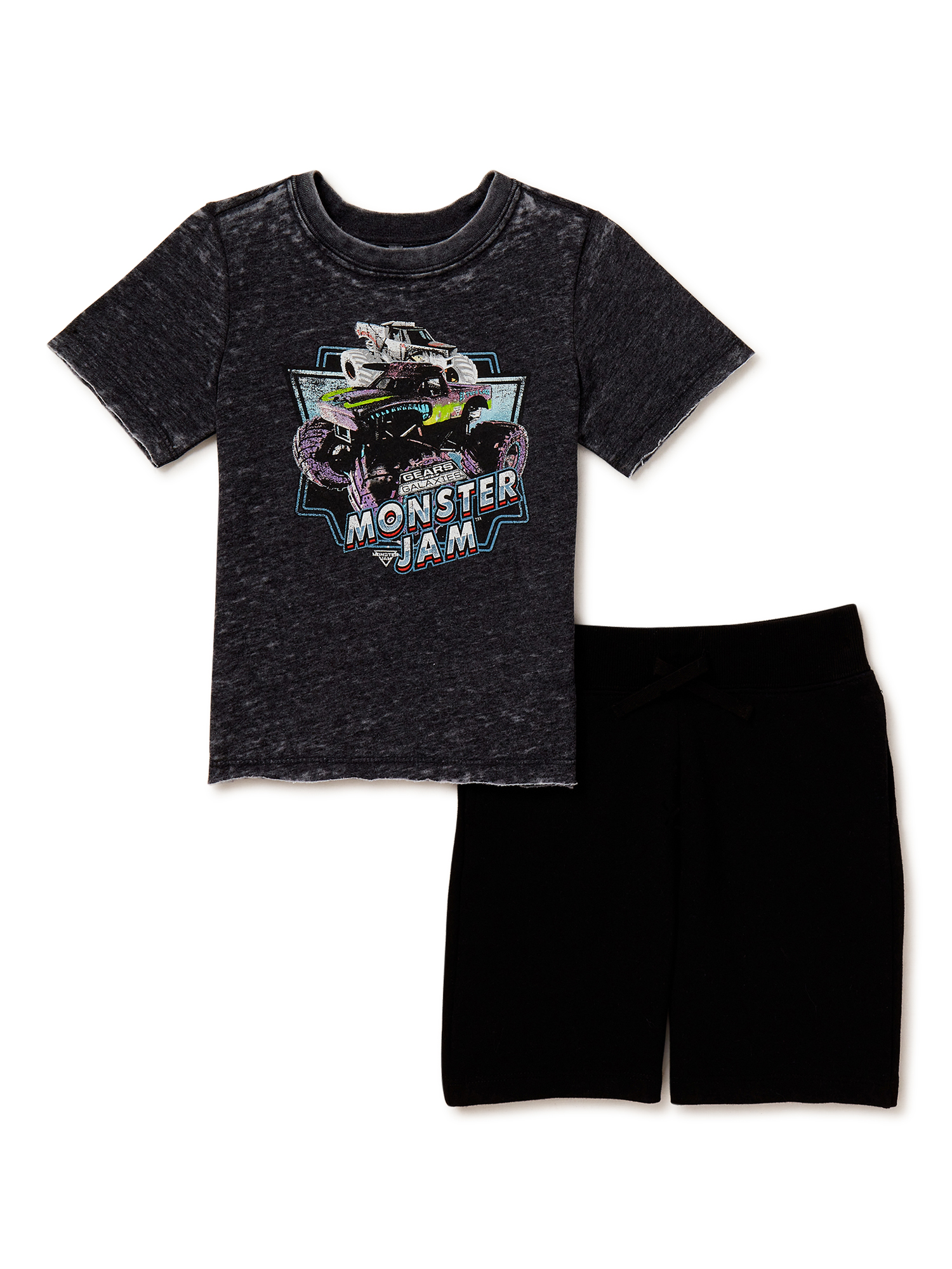 Monster Jam Baby Boy & Toddler Boy TShirt & Shorts Outfit Set, 2Piece