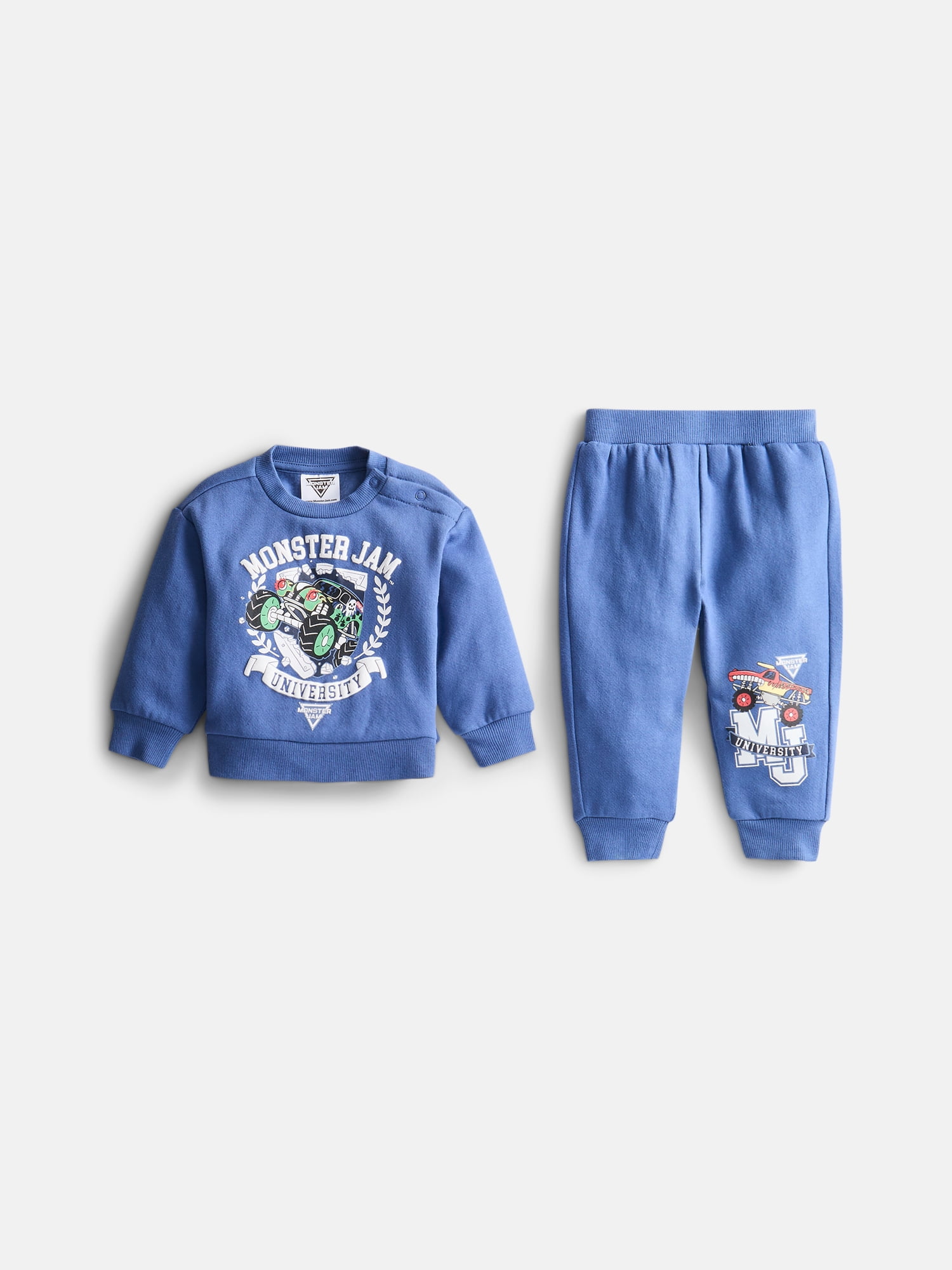 Monster Jam Baby Boys' Graphic Sweatshirt and Jogger Pants Set, 2-Piece, Sizes 0/3M-24M