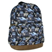 Monster Jam Backpack Allover Megalodon Shark Monster Truck School Book Bag with Laptop Tech Sleeve 16