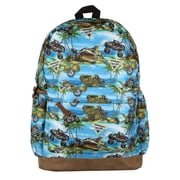 Monster Jam Backpack Pirate Curse All Over Design 16 Book Bag Tech Sleeve with Adjustable Shoulder Straps