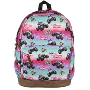 Monster Jam Backpack Sparkle Smash All Over Design 16 Book Bag Tech Sleeve Adjustable Shoulder Straps