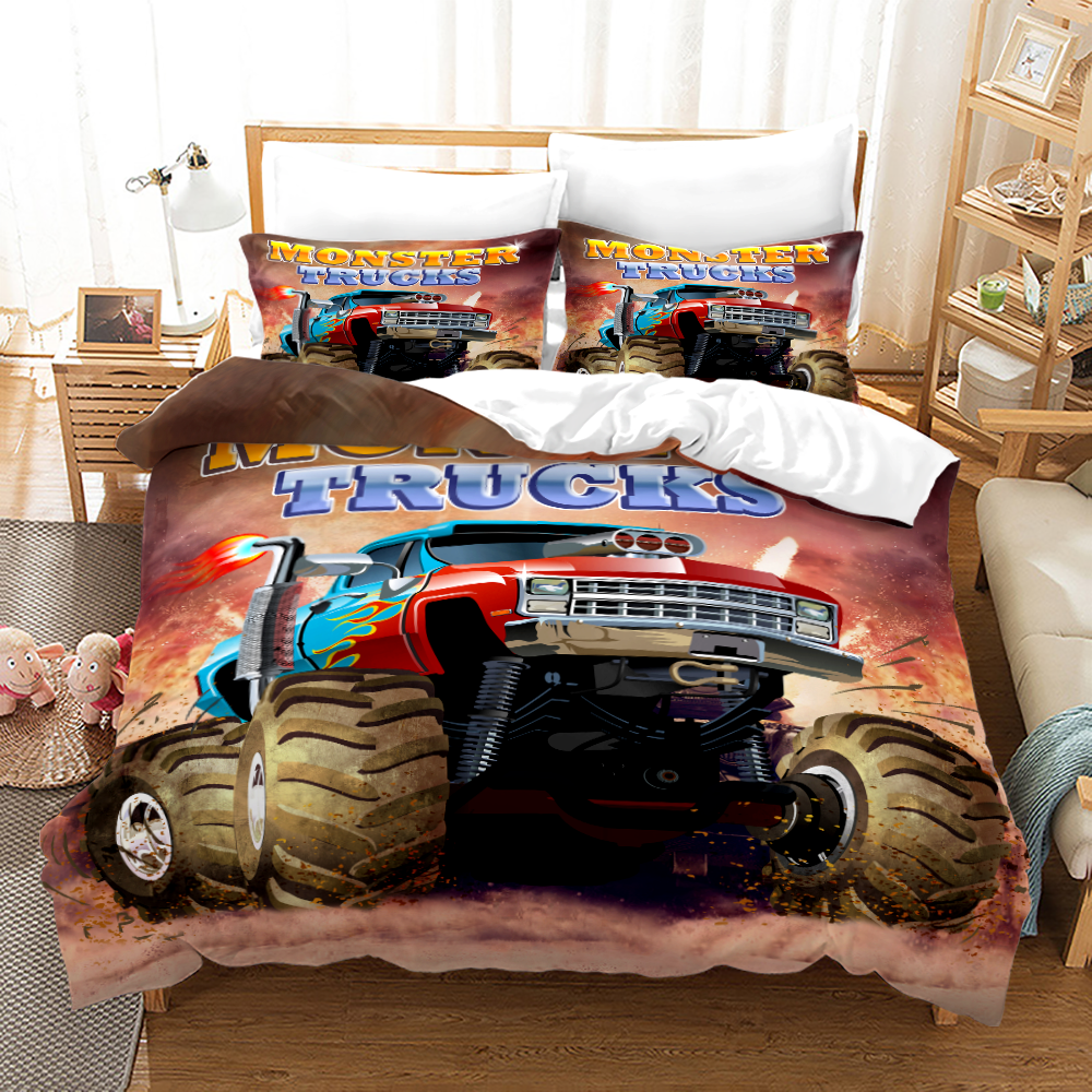Monster Jam Bedding Set Single Twin Full Queen King Size Monster Jam monster-jam-bedding-set-single-twin-full-queen-king-size-monster-jam