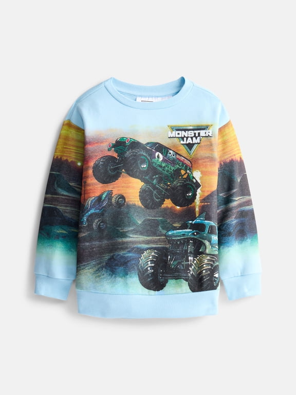 Boys Graphic Fleece Crewneck Pullover, Sizes 4-18