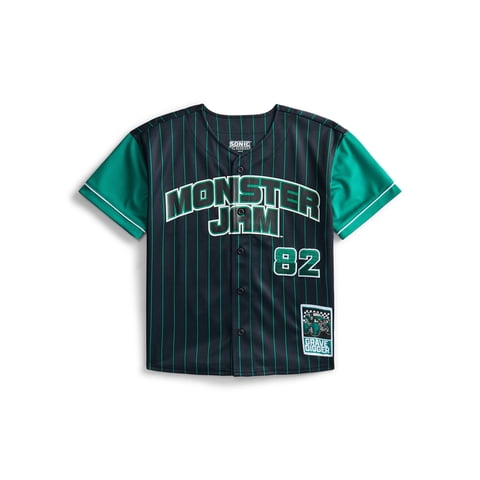 Boys Graphic Baseball Button Down Jersey with Short Sleeves, Sizes 4-12