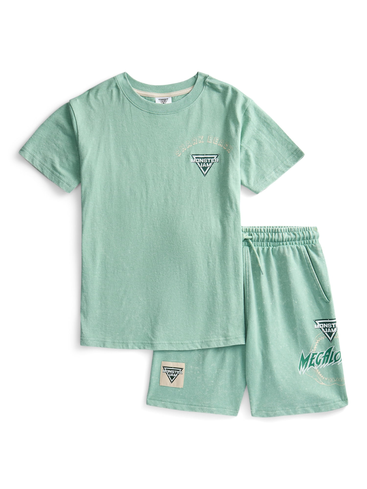 Monster Jam Boys Short Sleeve Graphic Tee and Matching Shorts Set, 2-Piece, Sizes 4-16