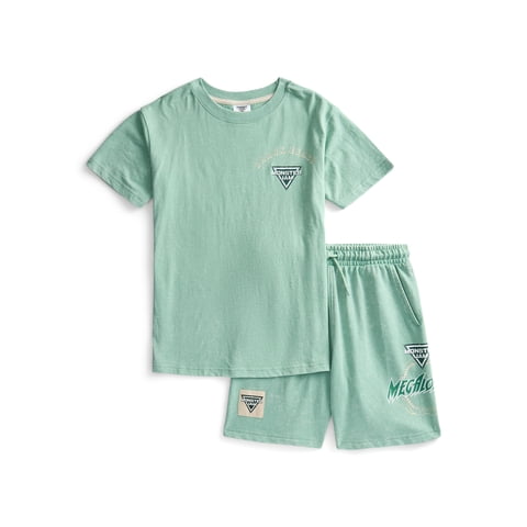Monster Jam Boys Short Sleeve Graphic Tee and Matching Shorts Set, 2-Piece, Sizes 4-16
