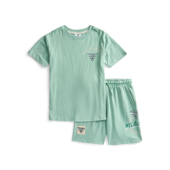 Monster Jam Boys Short Sleeve Graphic Tee and Matching Shorts Set, 2-Piece, Sizes 4-16