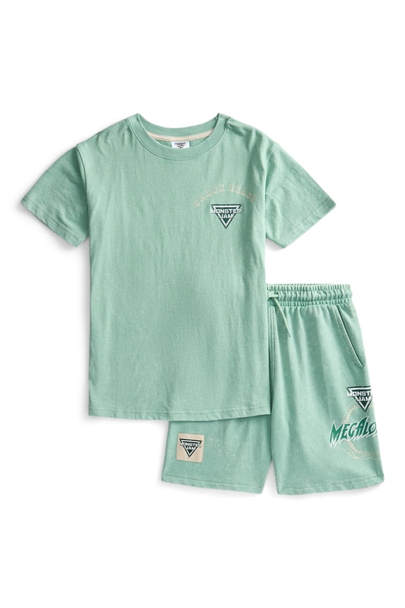 Boys Short Sleeve Graphic Tee and Matching Shorts Set, 2-Piece, Sizes 4-16