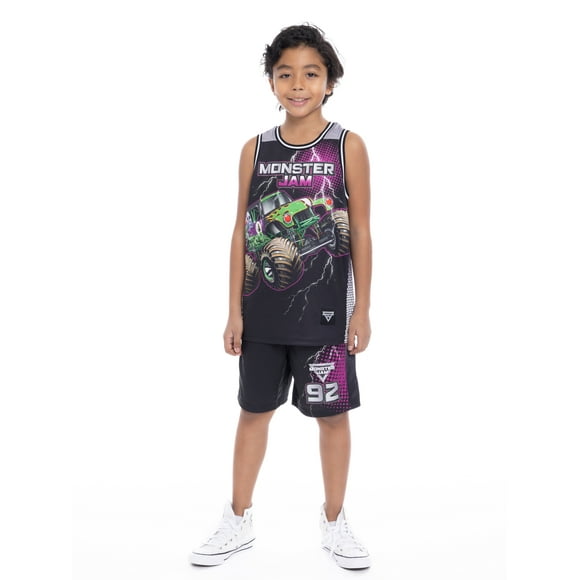 Boys Character Graphic Basketball Jersey and Shorts Set, 2-Piece, Sizes 4-12