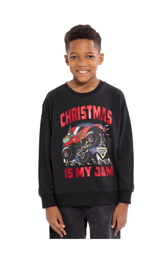 Boys Long Sleeve Holiday Graphic Crewneck, Sizes 4-18