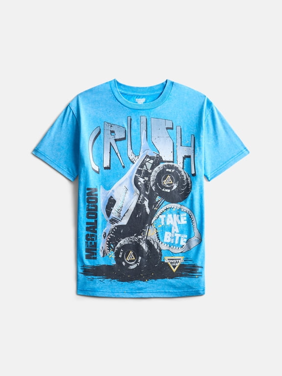 Boys Megalodon Graphic Tee with Short Sleeves, Sizes 4-18